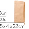Sachet antalis kraft brun recyclé 215g double épaisseur résistant léger apte contact alimentaire 10,5x4x22cm 1000 unités