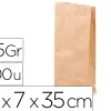 Sachet antalis kraft brun recyclé 215g double épaisseur résistant léger apte conctact aliments 18x7x35cm 500 unités