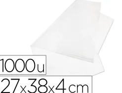 Sachet plastique fond de caisse antalis polyéthylène haute densité apte contact alimentaire 27x38x4cm paquet 1000 unités