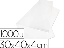 Sachet plastique fond de caisse antalis polyéthylène haute densité apte contact alimentaire 30x40x4cm paquet 1000 unités