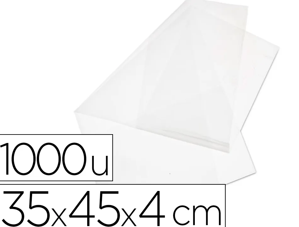 Sachet plastique fond de caisse antalis polyéthylène haute densité apte contact alimentaire 35x45x4cm paquet 1000 unités