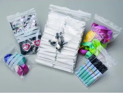 Sachet transparent ecoclip polyethylene basse densite fermeture zip trou pbag16 6mm 18x25cm 100 unites