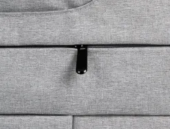 Sacoche ordinateur q-connect poignees amovibles fermeture eclair compartiments exterieurs 39x28x2cm gris clair