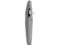 Sacoche ordinateur q-connect poignees amovibles fermeture eclair compartiments exterieurs 39x28x2cm gris clair