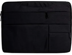 Sacoche ordinateur q-connect poignees amovibles fermeture eclair compartiments exterieurs 39x28x2cm noir