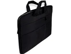 Sacoche ordinateur q-connect poignees amovibles fermeture eclair compartiments exterieurs 39x28x2cm noir