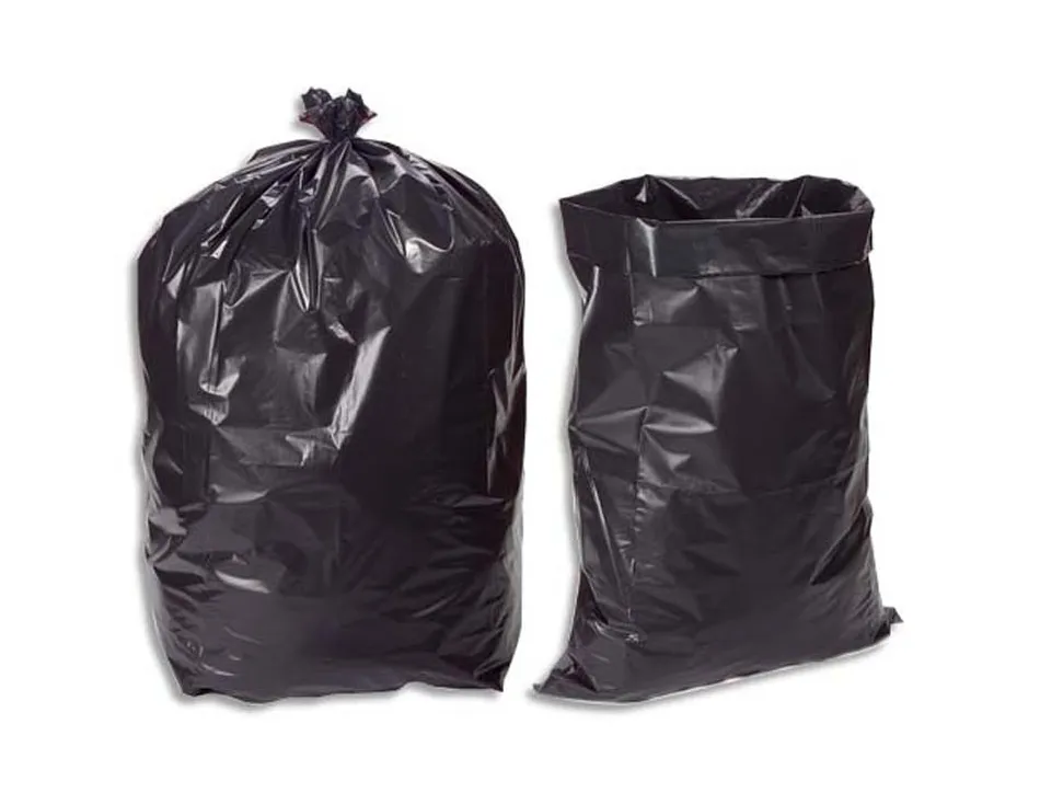 Sacs poubelle noirs 130 litres très résistants 75 microns boîte 100