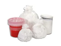 Sacs poubelles blancs 30 litres polyethylene haute densite carton de 10 rouleaux de 50