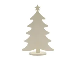 Sapin bois ocolor sur base 13x20cm coloris naturel lot de 10