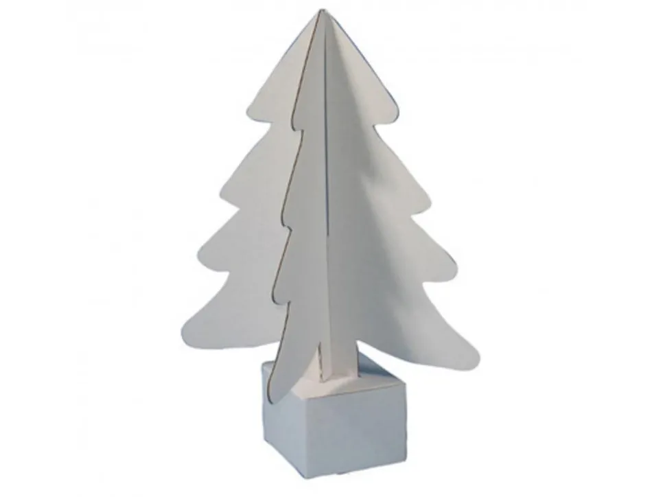 Sapin carton cleopatre 24cm coloris blanc lot de 30