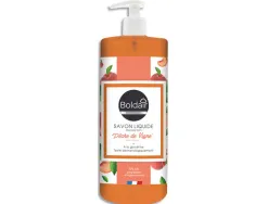 Savon top main glycérine lavage fréquent nettoie dégraisse protège cuisine toilette atelier parfum pêche flacon 500ml