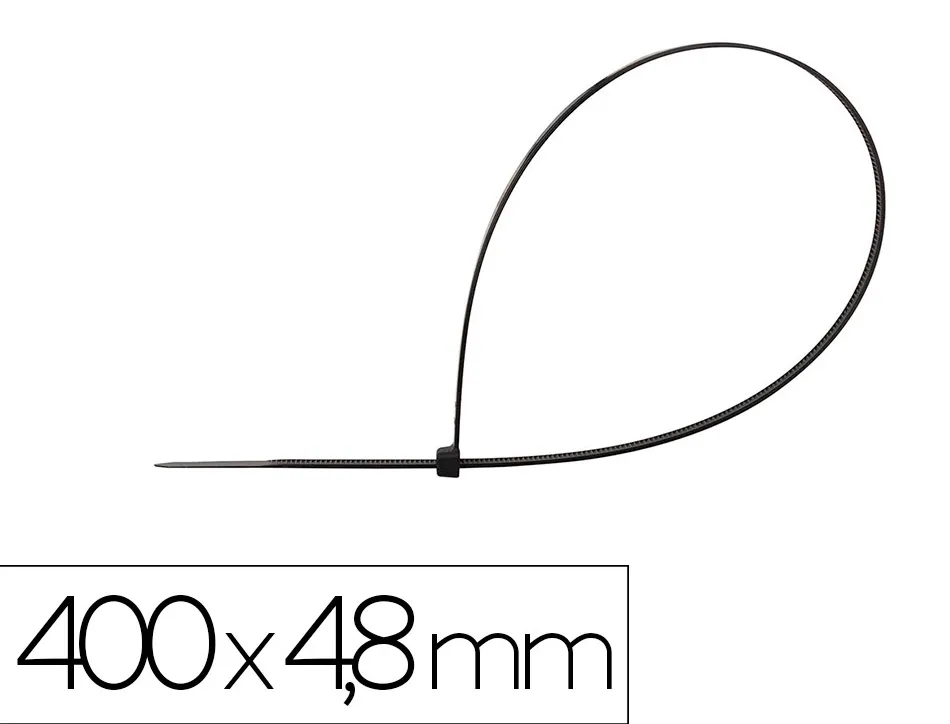 Scelle q-connect 400x4,8mm coloris noir sachet 100 unites