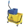 Seau lavage spider plastique double compartiment presse latérale compact 4 roulettes multidirectionnelles