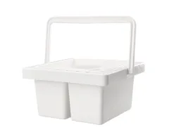 Seau nettoyeur de pinceaux liderpapel en plastique avec anse transportable 13x13x9 cm