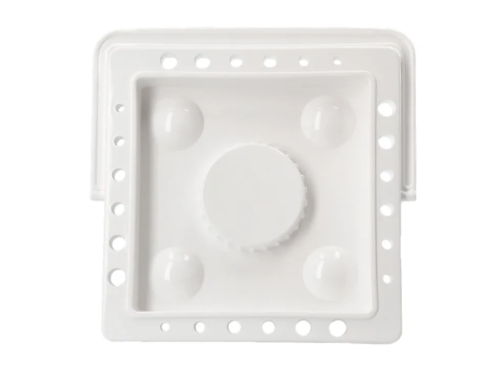 Seau nettoyeur de pinceaux liderpapel en plastique avec anse transportable 13x13x9 cm