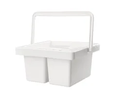 Seau nettoyeur de pinceaux liderpapel en plastique avec anse transportable 13x13x9 cm