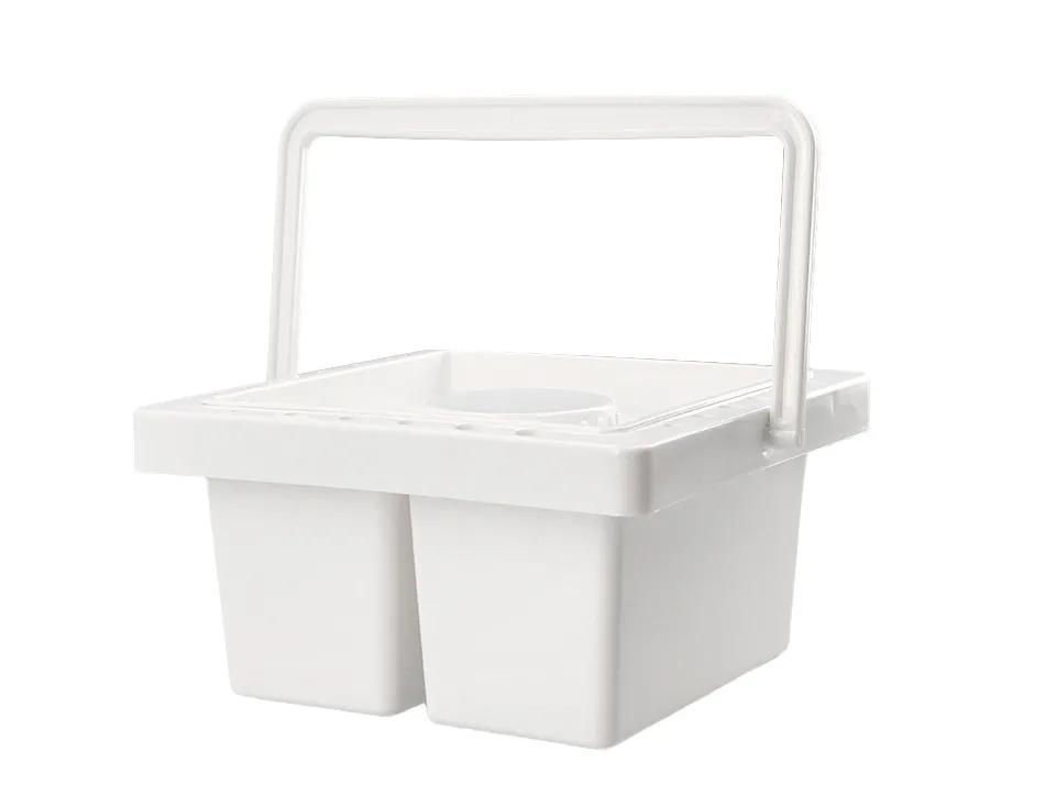 Seau nettoyeur de pinceaux liderpapel en plastique avec anse transportable 13x13x9 cm