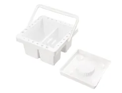 Seau nettoyeur de pinceaux liderpapel en plastique avec anse transportable 13x13x9 cm