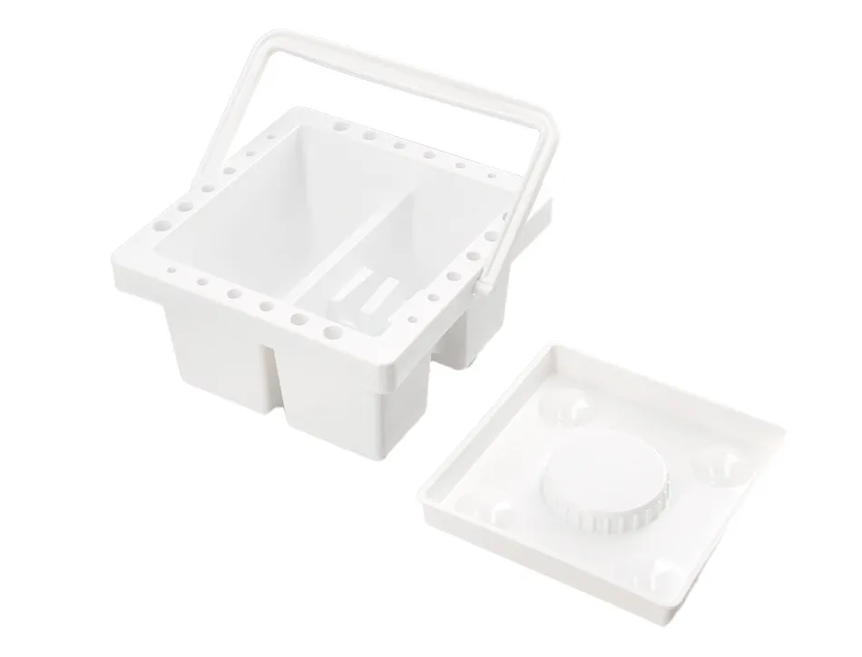 Seau nettoyeur de pinceaux liderpapel en plastique avec anse transportable 13x13x9 cm