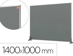 Separateur bureau nobo en tissu 1400x1000mm coloris gris