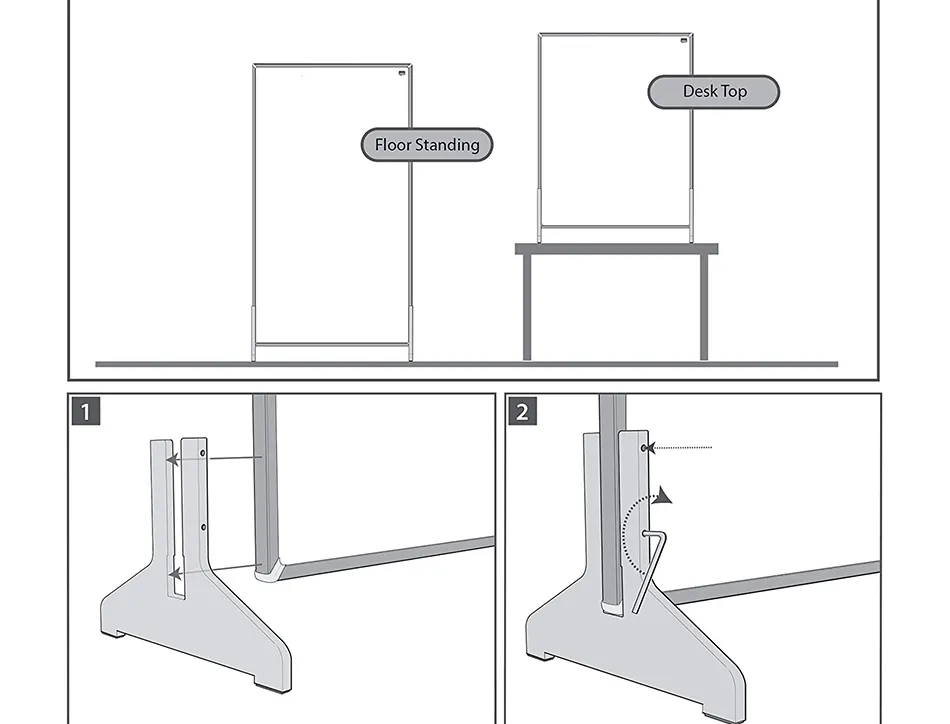 Separateur bureau nobo en tissu 1400x1000mm coloris gris