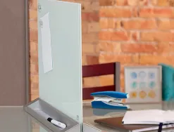 Separateur bureau nobo en verre magnetique 440x580mm
