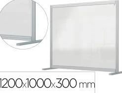 Separateur nobo premium en plexiglas transparent 1200x1000x300mm