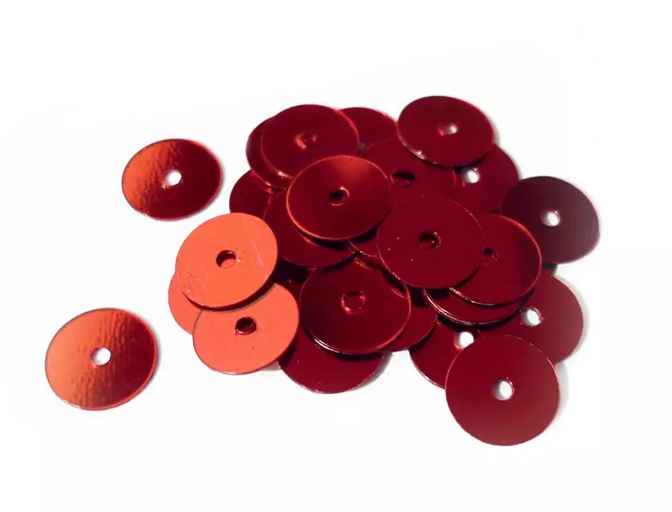 Sequin plat graine creative diam 6 mm boite brochable de 4000u coloris rouge