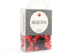 Sequin plat graine creative diam 6 mm boite brochable de 4000u coloris rouge