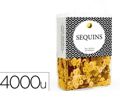 Sequin plat graine creative diam 6 mm boite brochable de 4000u coloris or