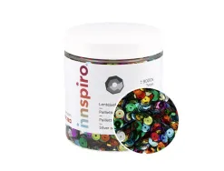 Sequins fontorpin perfores diametre 7mm coloris assortis sachet de 120g