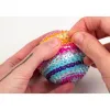 Sequins fontorpin perfores diametre 7mm 7 coloris assortis transparents sachet de 120g