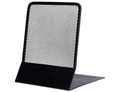 Serre-livres q-connect maille métallique excellent maintient documents jeu de 2 supports 135x152x165mm coloris noir