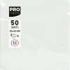 Serviette exacompta cocktail micro-gauffre ouate 2 plis 20x20cm coloris blanc paquet 50 unites