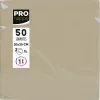 Serviette exacompta cocktail micro-gauffre ouate 2 plis 20x20cm coloris ficelle paquet 50 unites