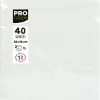 Serviette exacompta micro-gauffre ouate 2 plis 38x38cm coloris blanc paquet 40 unites
