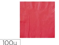 Serviette 2plis 38x38cm rouge pqt de 100