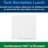 Serviettes tork lunchnap blanches 2 plis format 33 x 33 cm paquet 200