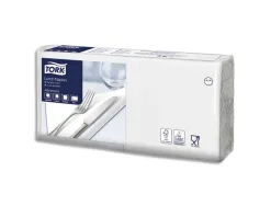 Serviettes tork lunchnap blanches 2 plis format 33 x 33 cm paquet 200