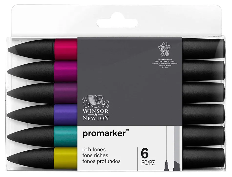 Set de 6 promarker winsor & newton ton riches