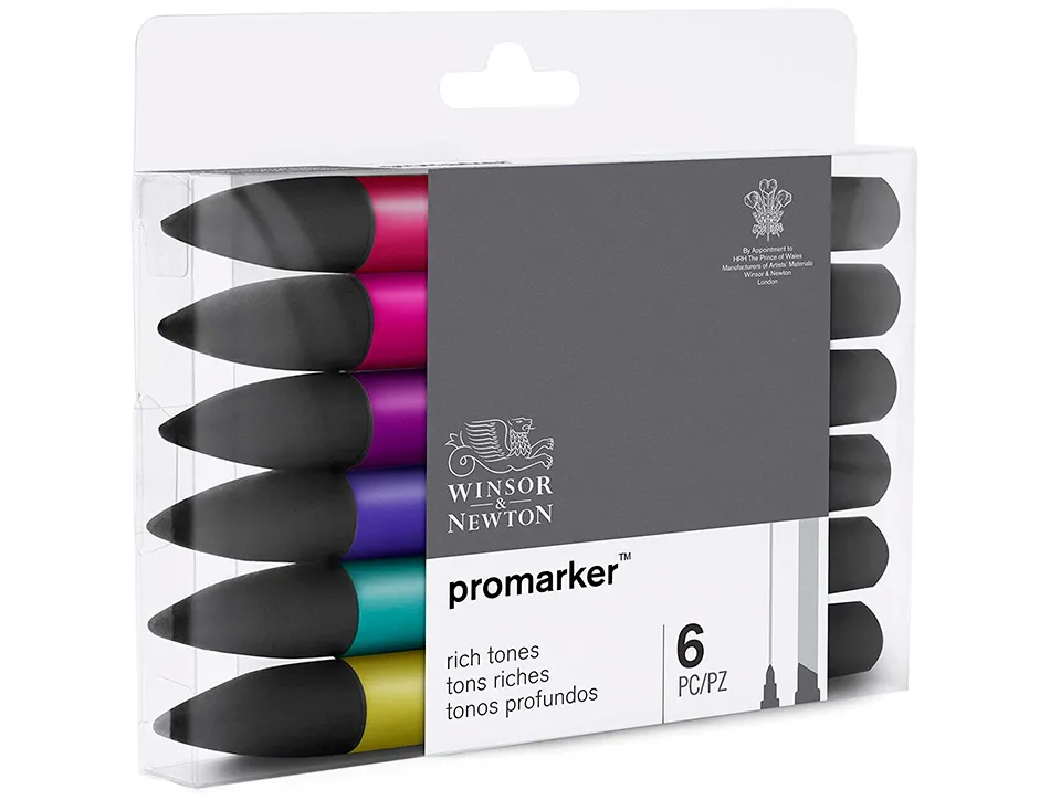 Set de 6 promarker winsor & newton ton riches