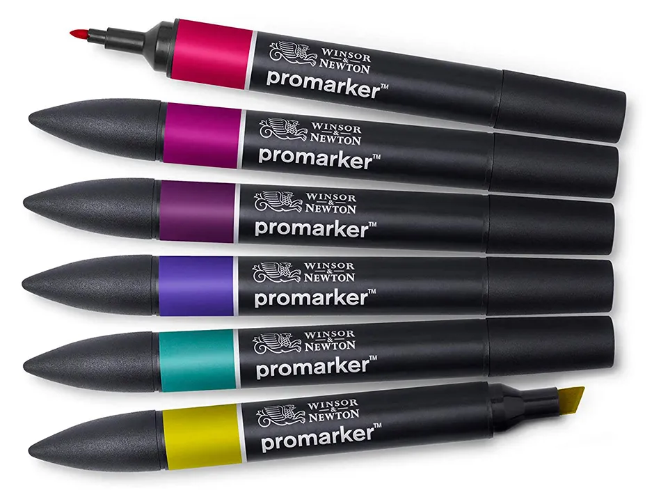 Set de 6 promarker winsor & newton ton riches