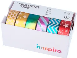 Set de 10 rubans masking tape washi serie monochrome basique