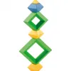 Set de construction pyramide eduplay puzzle les angles se juxtaposent 12 pyramides de 5 elements 6 coloris