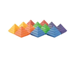 Set de construction pyramide eduplay puzzle les angles se juxtaposent 12 pyramides de 5 elements 6 coloris