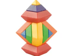 Set de construction pyramide eduplay puzzle les angles se juxtaposent 12 pyramides de 5 elements 6 coloris