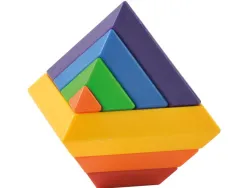 Set de construction pyramide eduplay puzzle les angles se juxtaposent 12 pyramides de 5 elements 6 coloris