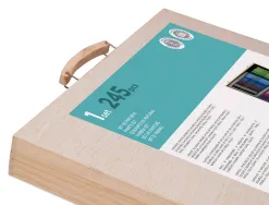Set de pinture liderpapel bois 245 pieces boite de 49x36,6x4,5 cm