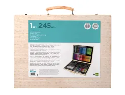 Set de pinture liderpapel bois 245 pieces boite de 49x36,6x4,5 cm