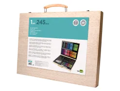 Set de pinture liderpapel bois 245 pieces boite de 49x36,6x4,5 cm